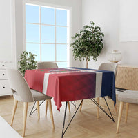 Custom Dominican Republic Football Tablecloth Come On Los Quisqueyanos