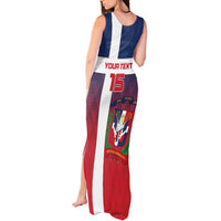 Custom Dominican Republic Football Tank Maxi Dress Come On Los Quisqueyanos