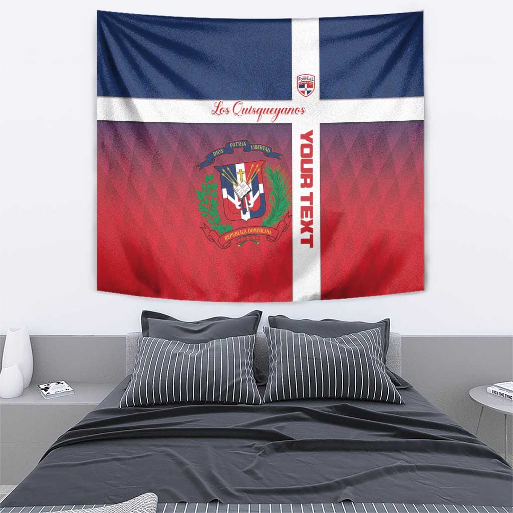 Custom Dominican Republic Football Tapestry Come On Los Quisqueyanos