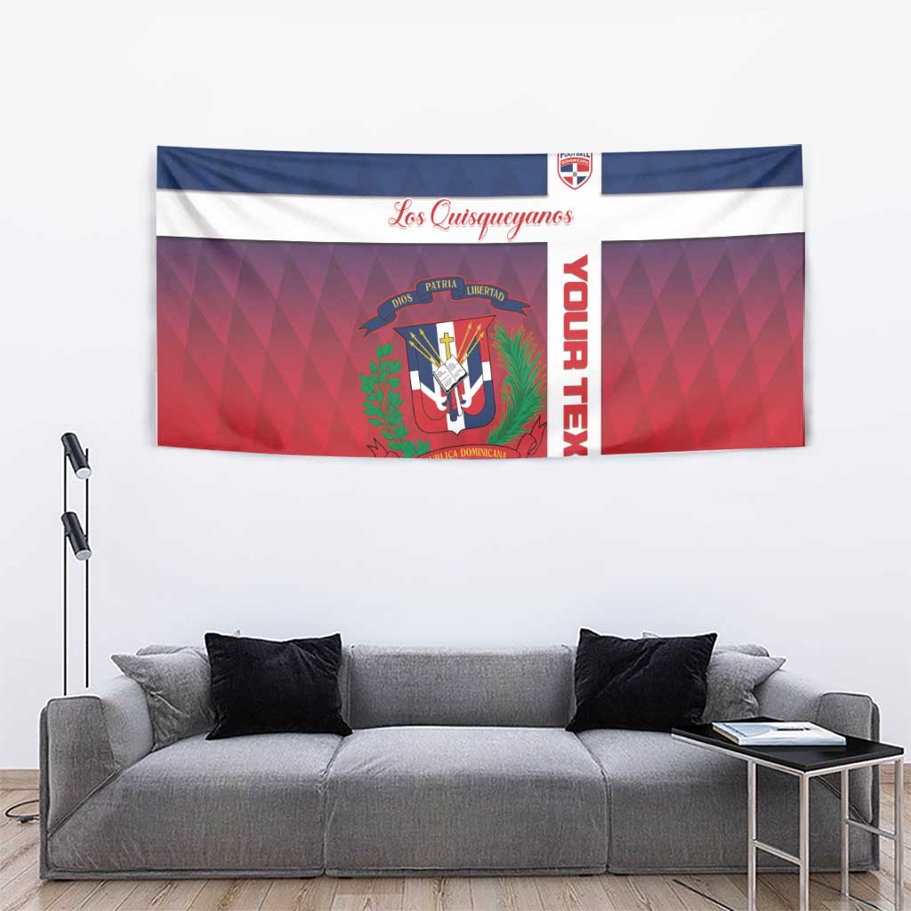 Custom Dominican Republic Football Tapestry Come On Los Quisqueyanos