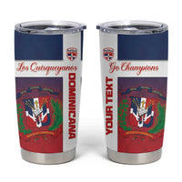 Custom Dominican Republic Football Tumbler Cup Come On Los Quisqueyanos