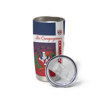 Custom Dominican Republic Football Tumbler Cup Come On Los Quisqueyanos