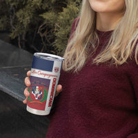 Custom Dominican Republic Football Tumbler Cup Come On Los Quisqueyanos