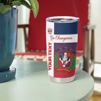 Custom Dominican Republic Football Tumbler Cup Come On Los Quisqueyanos