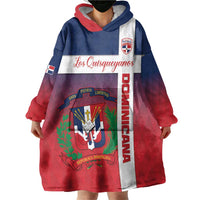 Custom Dominican Republic Football Wearable Blanket Hoodie Come On Los Quisqueyanos