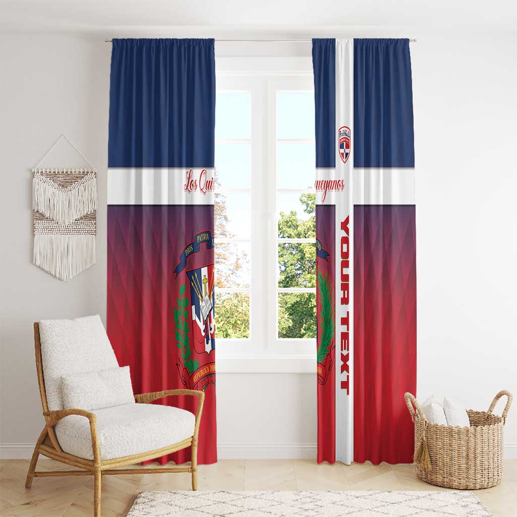 Custom Dominican Republic Football Window Curtain Come On Los Quisqueyanos