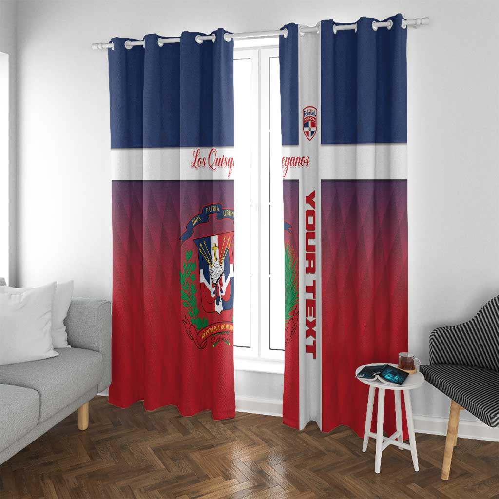 Custom Dominican Republic Football Window Curtain Come On Los Quisqueyanos