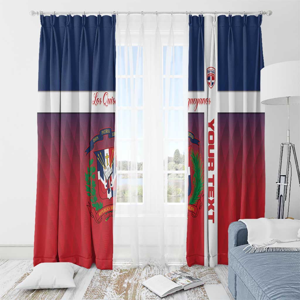 Custom Dominican Republic Football Window Curtain Come On Los Quisqueyanos