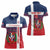 Custom Dominican Republic Football Women Polo Shirt Come On Los Quisqueyanos