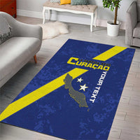 Custom Curacao Football Area Rug Go La Familia Azul