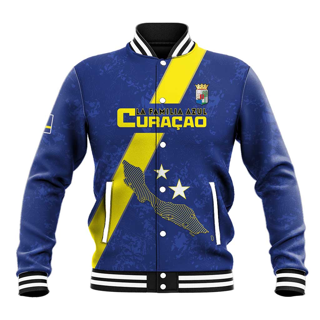Custom Curacao Football Baseball Jacket Go La Familia Azul