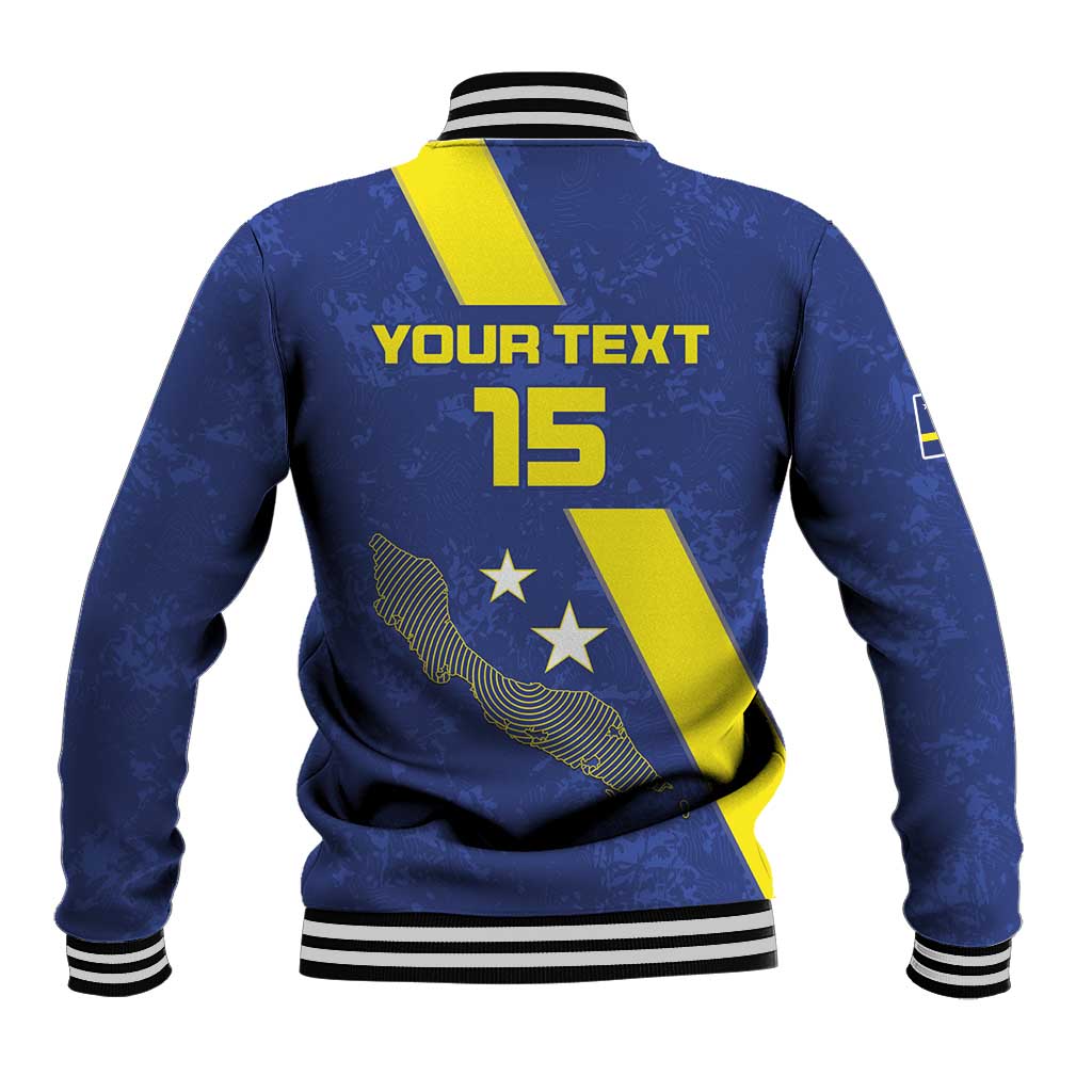 Custom Curacao Football Baseball Jacket Go La Familia Azul