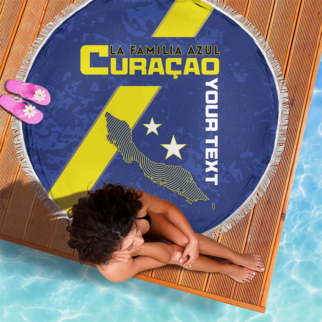 Custom Curacao Football Beach Blanket Go La Familia Azul