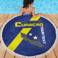 Custom Curacao Football Beach Blanket Go La Familia Azul