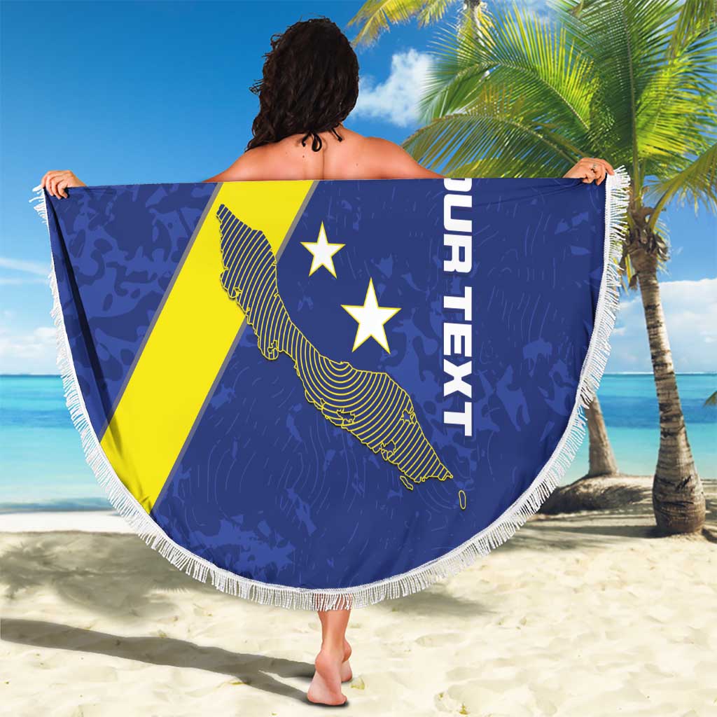 Custom Curacao Football Beach Blanket Go La Familia Azul