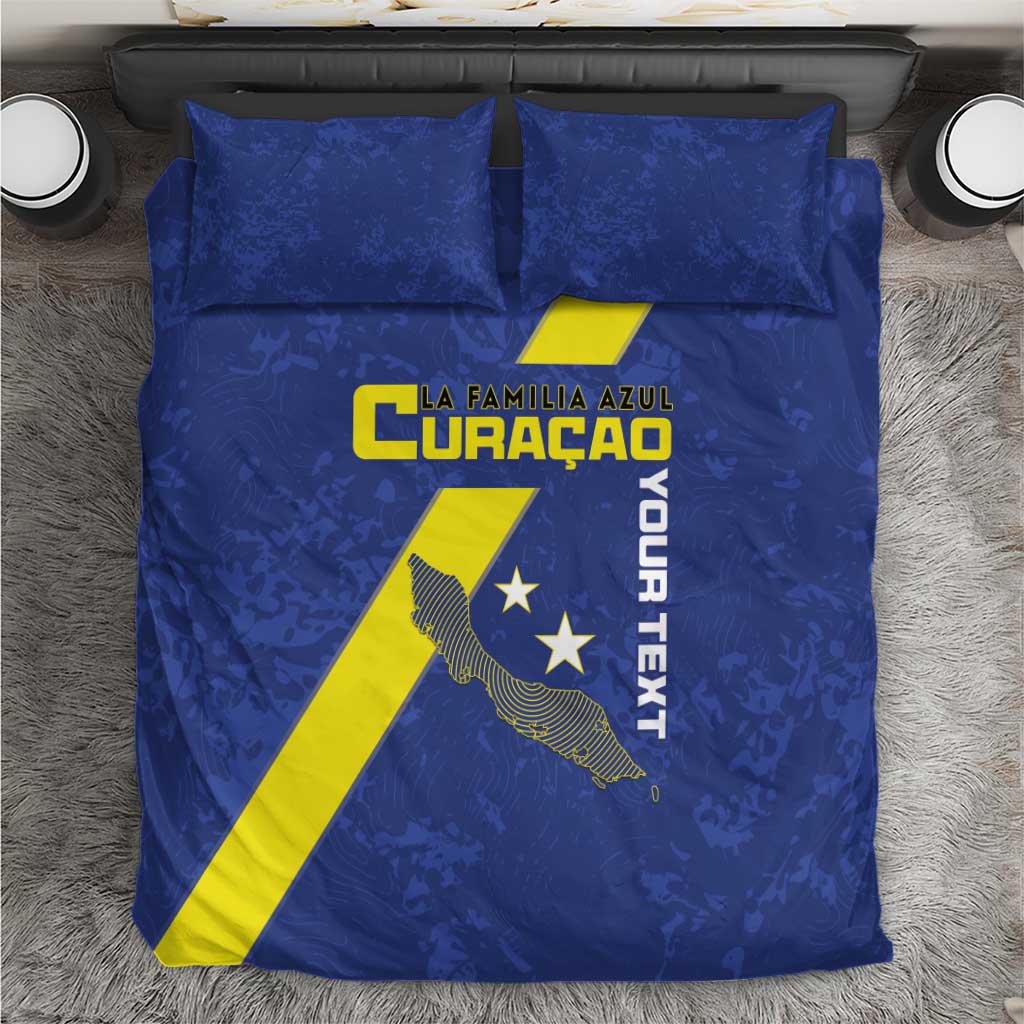 Custom Curacao Football Bedding Set Go La Familia Azul