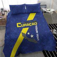 Custom Curacao Football Bedding Set Go La Familia Azul