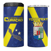 Custom Curacao Football 4 in 1 Can Cooler Tumbler Go La Familia Azul