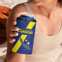 Custom Curacao Football 4 in 1 Can Cooler Tumbler Go La Familia Azul