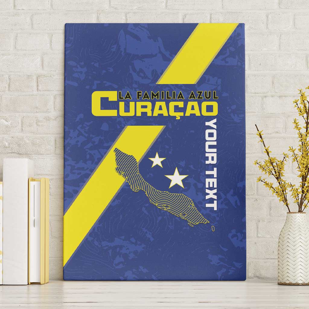 Custom Curacao Football Canvas Wall Art Go La Familia Azul