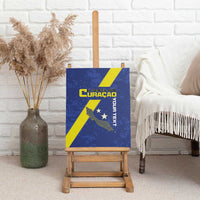 Custom Curacao Football Canvas Wall Art Go La Familia Azul