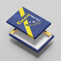 Custom Curacao Football Canvas Wall Art Go La Familia Azul