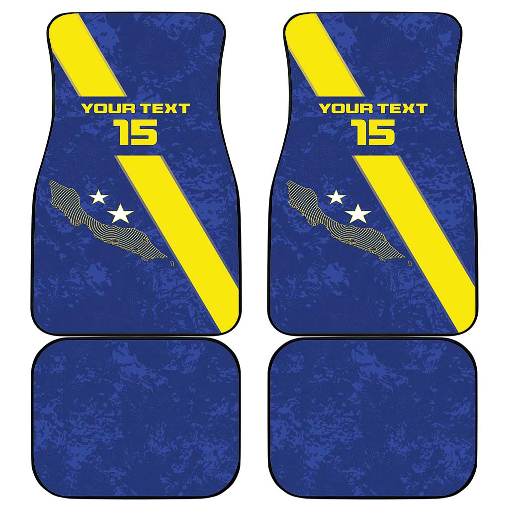 Custom Curacao Football Car Mats Go La Familia Azul