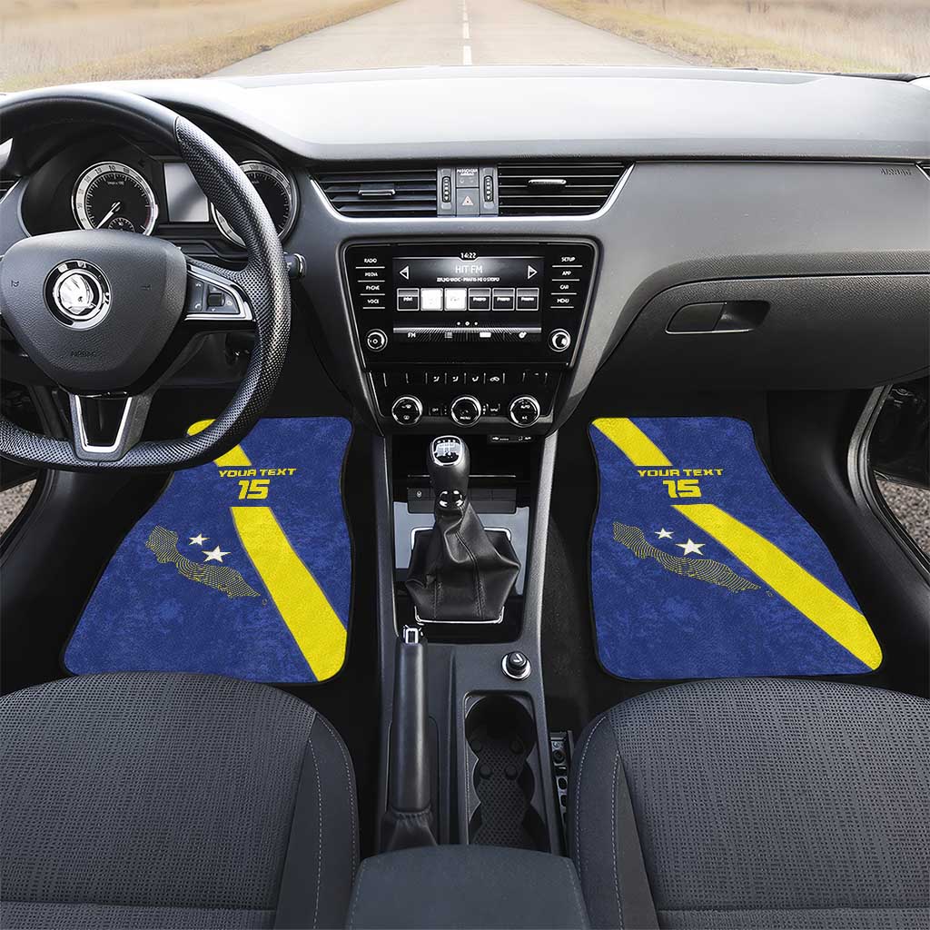 Custom Curacao Football Car Mats Go La Familia Azul