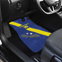 Custom Curacao Football Car Mats Go La Familia Azul