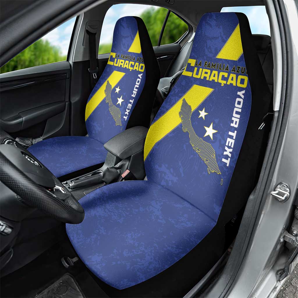 Custom Curacao Football Car Seat Cover Go La Familia Azul