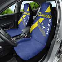 Custom Curacao Football Car Seat Cover Go La Familia Azul