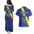 Custom Curacao Football Couples Matching Puletasi and Hawaiian Shirt Go La Familia Azul