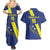 Custom Curacao Football Couples Matching Summer Maxi Dress and Hawaiian Shirt Go La Familia Azul