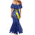 Custom Curacao Football Family Matching Mermaid Dress and Hawaiian Shirt Go La Familia Azul