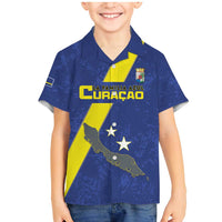 Custom Curacao Football Family Matching Mermaid Dress and Hawaiian Shirt Go La Familia Azul
