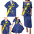 Custom Curacao Football Family Matching Puletasi and Hawaiian Shirt Go La Familia Azul