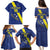 Custom Curacao Football Family Matching Puletasi and Hawaiian Shirt Go La Familia Azul
