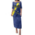 Custom Curacao Football Family Matching Puletasi and Hawaiian Shirt Go La Familia Azul