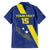 Custom Curacao Football Family Matching Short Sleeve Bodycon Dress and Hawaiian Shirt Go La Familia Azul