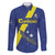 Custom Curacao Football Family Matching Short Sleeve Bodycon Dress and Hawaiian Shirt Go La Familia Azul