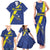 Custom Curacao Football Family Matching Tank Maxi Dress and Hawaiian Shirt Go La Familia Azul