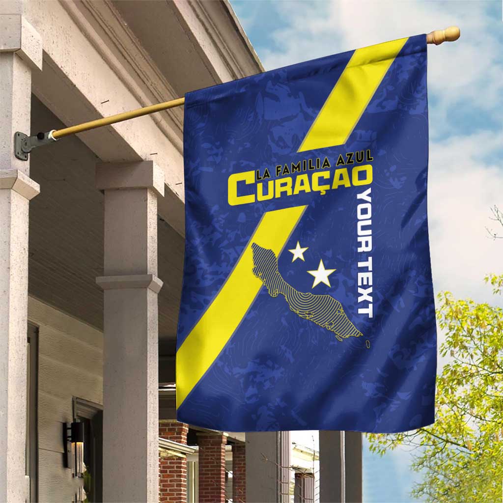Custom Curacao Football Garden Flag Go La Familia Azul