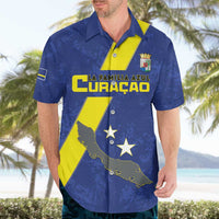 Custom Curacao Football Hawaiian Shirt Go La Familia Azul