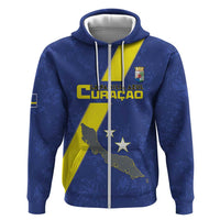 Custom Curacao Football Hoodie Go La Familia Azul