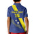 Custom Curacao Football Kid Polo Shirt Go La Familia Azul