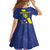 Custom Curacao Football Kid Short Sleeve Dress Go La Familia Azul