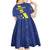 Custom Curacao Football Kid Short Sleeve Dress Go La Familia Azul