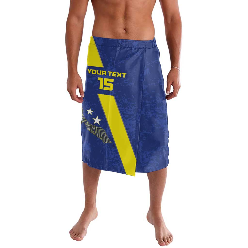 Custom Curacao Football Lavalava Go La Familia Azul