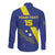 Custom Curacao Football Long Sleeve Button Shirt Go La Familia Azul