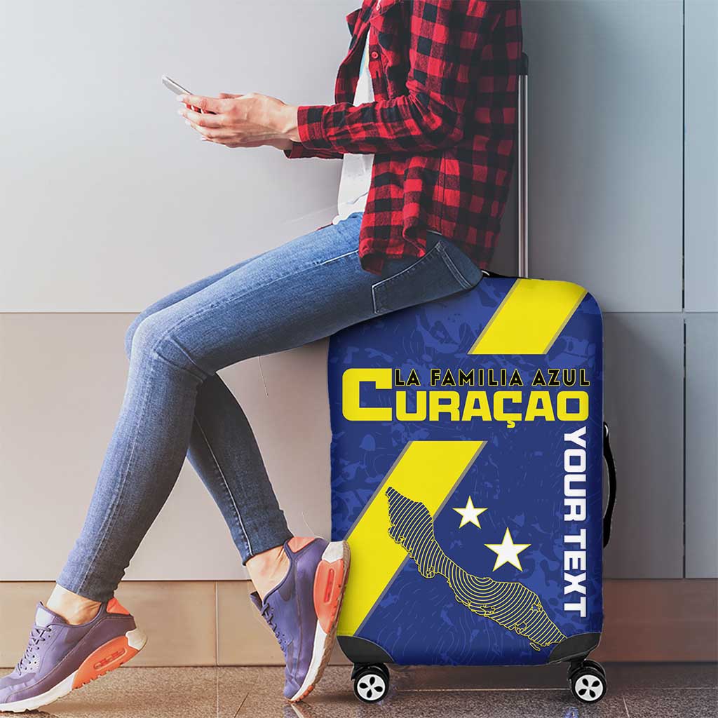 Custom Curacao Football Luggage Cover Go La Familia Azul